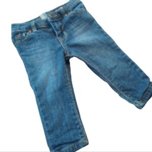 Size 6M Oshkosh baby girls skinny blue jeans